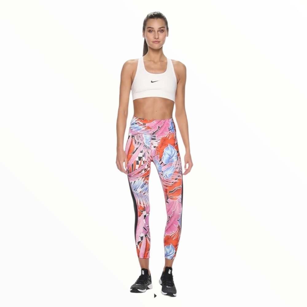 NIKE  women's one tight crop tropical leggings
